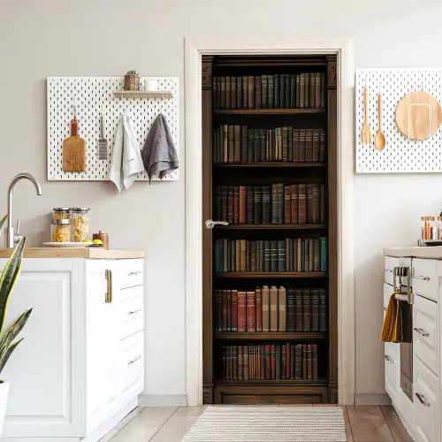 Boekenkast - Vintage - Bruin deurposter klein -sfeer5