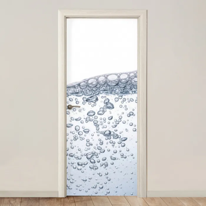 Luchtbellen - Water - Dynamisch deurposter klein -3d_beige