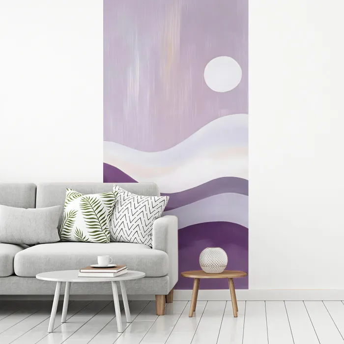 Golven - Heuvels - Abstract - Paars fotobehang vinyl groot -woonkamer