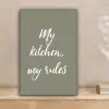 My kitchen, my rules - Spreuken - Quotes canvas 2cm klein -sfeer1