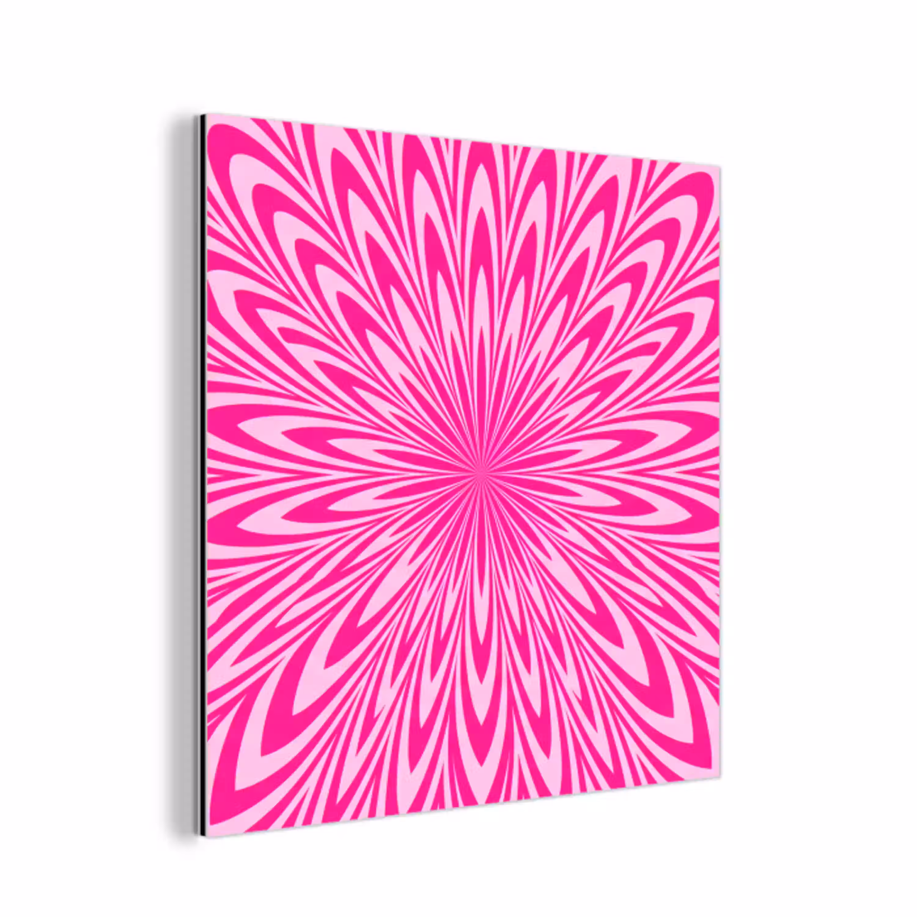 Patroon - Optisch - Roze aluminium wit klein -3d