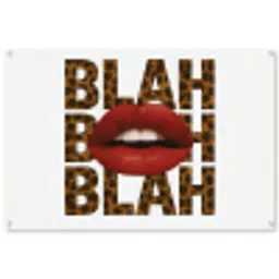 Lip - Rood - Quote tuinposter los doek groot -3d