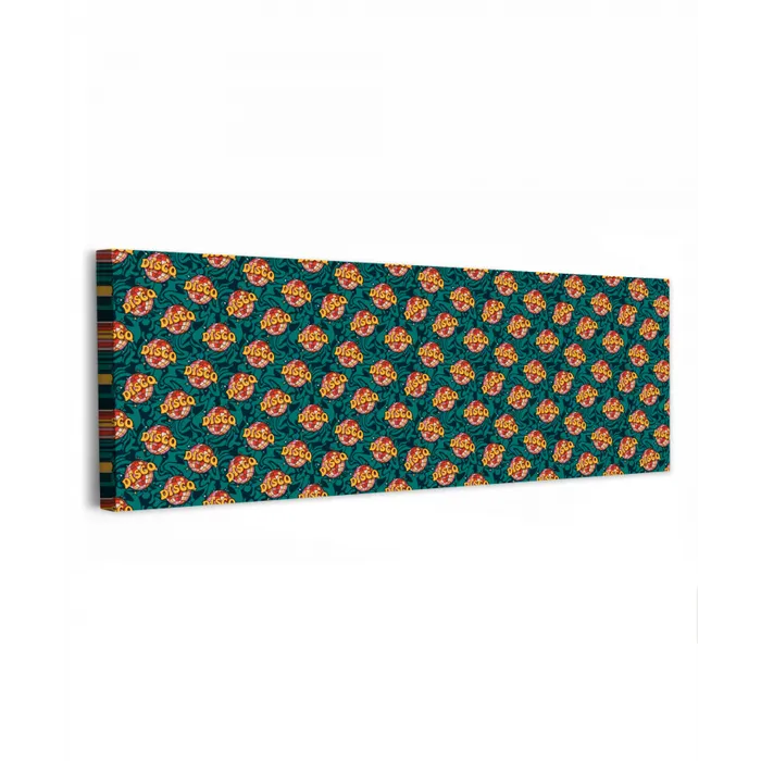 Groen - Disco - Patroon canvas 2cm klein 828 -z3d