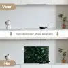 Bladeren - Ovaal - Groen - Nerven keuken achterwand spatscherm klein -voor_na_NL