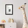 Bladeren - Zwart - Lotusbloem - Minimalitisch fotolijst zwart zonder passe partout klein -usfeer4_kinderkamer