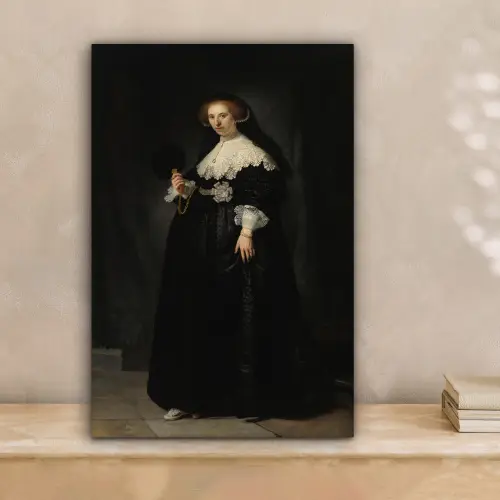 Het huwelijksportret van Oopjen Coppit - Rembrandt van Rijn canvas 2cm klein -sfeer1