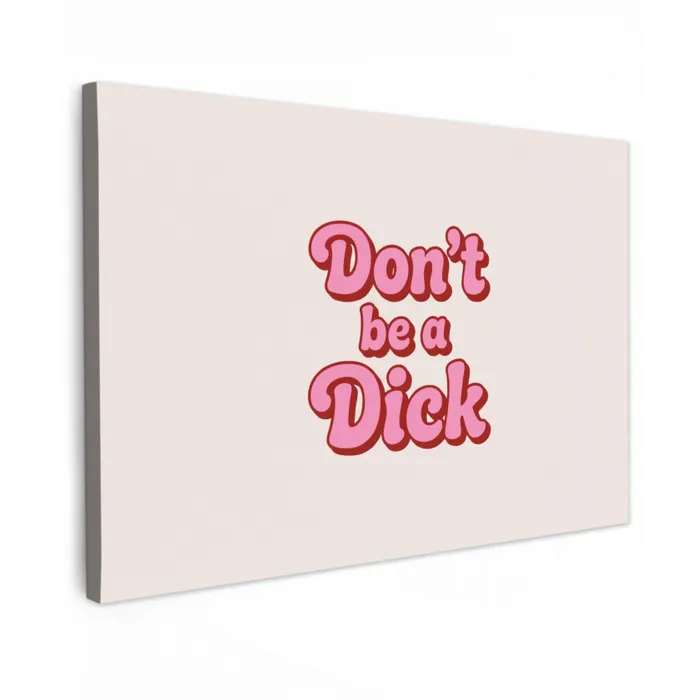 Tekst - Boodschap - Roze canvas 2cm klein -z3d