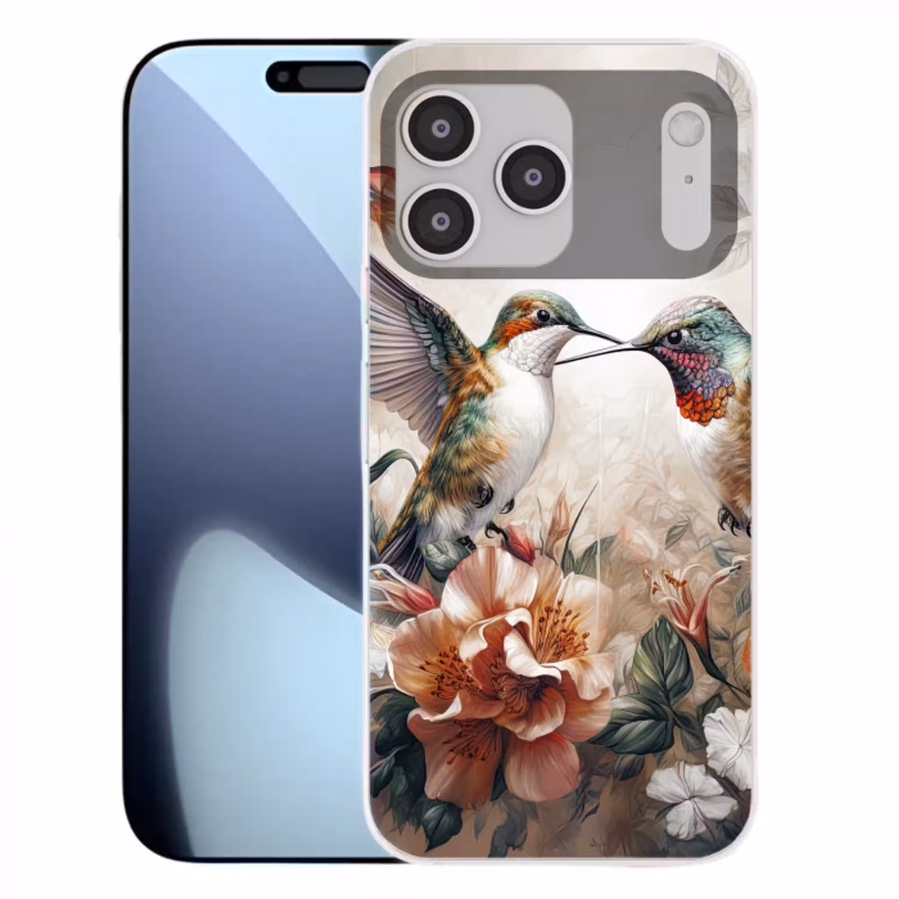 Kolibrie - Vogels - Bloemen - Natuur Telefoonhoesje iPhone 17 Pro Max klein -3d