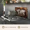 Wereldkaart - Poedersuiker - Hout keuken achterwand spatscherm klein -usp_NL