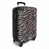 Zebra strepenmotief op zachtroze NBS - Handbagage koffer - Kinderen Unisex middel -productfoto_3d