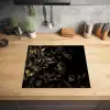 Gouden Flora op Zwart Fluweel Inductie beschermer vinyl 3mm middel -sfeer5