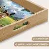 Ezels - Bloemen - Zomers Dienblad Rechthoek middel -USP_HandgreepNL