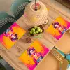 Bloemen - Vrouw - Kimono - Roze Placemat vinyl groot -zzsfeer5_Kitchenyeah-website
