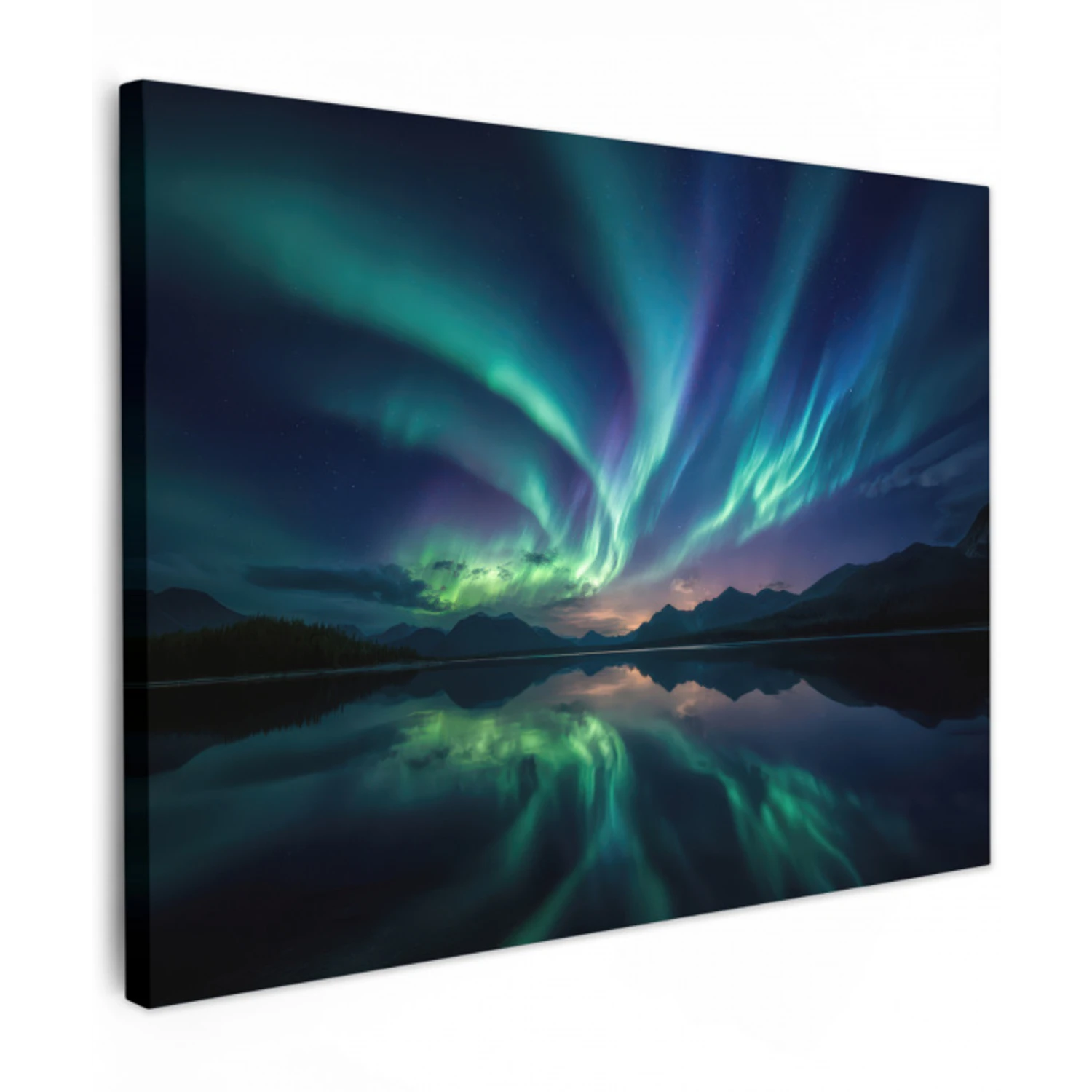 Noorderlicht - Kleurrijk - Bergmeer canvas 2cm middel -z3d