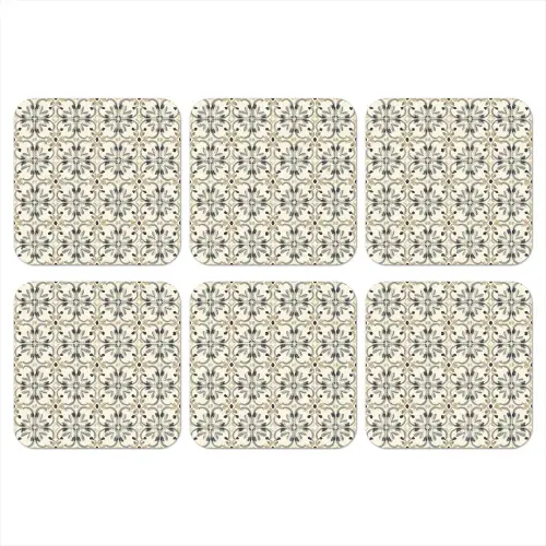 Floraal - Patroon - Kleurrijk onderzetter kurk middel 366 -3d