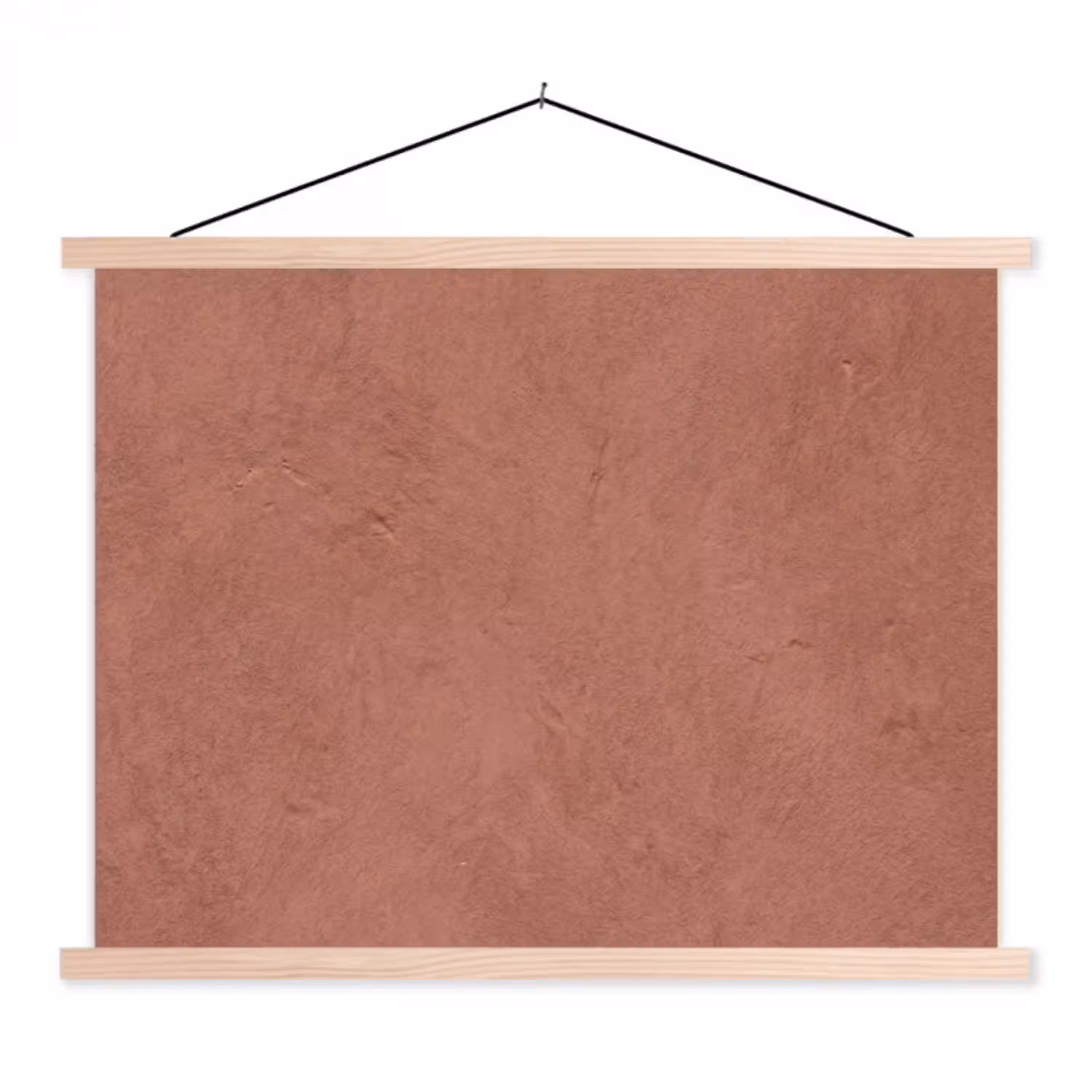 Textuur - Roodbruin - Grof - Modern textielposter latten blank klein -3d