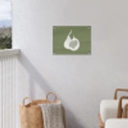 Vijgen - Minimalistisch - Getekend - Mosgroen tuinposter los doek klein -sfeer8