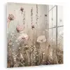 Bloemen - Roze - Modern - Beige plexiglas 5mm klein -zzzproduct_nieuw