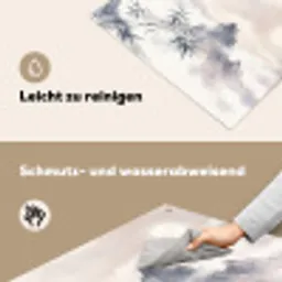 Bamboe - Azië - Grijs Inductie beschemer met haakjes klein -ky-schoon-de