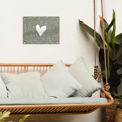 Hart - Design - Liefde tuinposter los doek klein -sfeer7