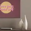 love your damn self - Cirkel - Glitter - Rood PET vilt klein -sfeer6_closeup