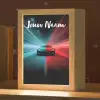 Sportauto - Blauw - Neon - Stad Light Box met kabel (Kinderlampje) klein -zzz_3d_website