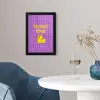 Tekst - Eend - Paars fotolijst zwart zonder passe partout klein -sfeer4