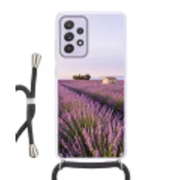 Lavendel - Landschap - Sereen - Paars Hoesje Samsung Galaxy A52 5G met koord klein -3d