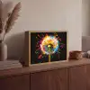 Paardenbloem - Graffiti - Kleurrijk - Bloemen - Natuur Light Box met batterij (Wandlamp) middel -sfeer2