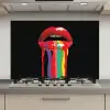 Lippen - Kleuren - Zwart keuken achterwand spatscherm klein -3d_website