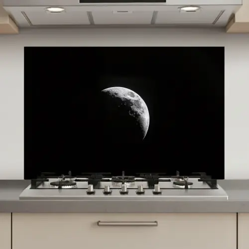 Maan - Hemel - Zwart - Schaduw keuken achterwand spatscherm klein -3d_website