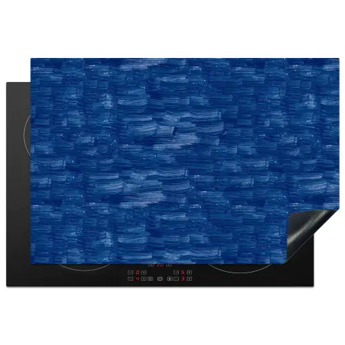 Verf - Strepen - Blauw Inductie beschermer vinyl 3mm klein 276 -3d