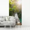 Jungle - Water - Brug - Natuur - Planten fotobehang vinyl groot -woonkamer