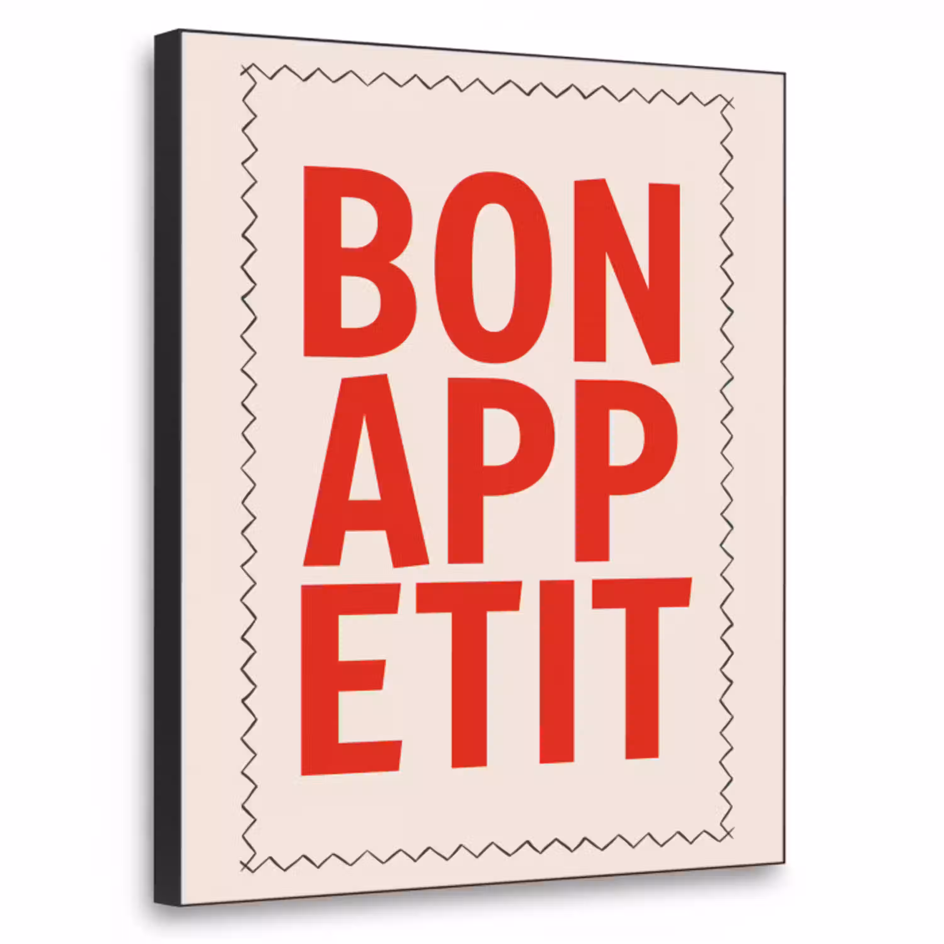 Blokletters - Rood - Kartelrand Textielframe - compleet frame klein -3d