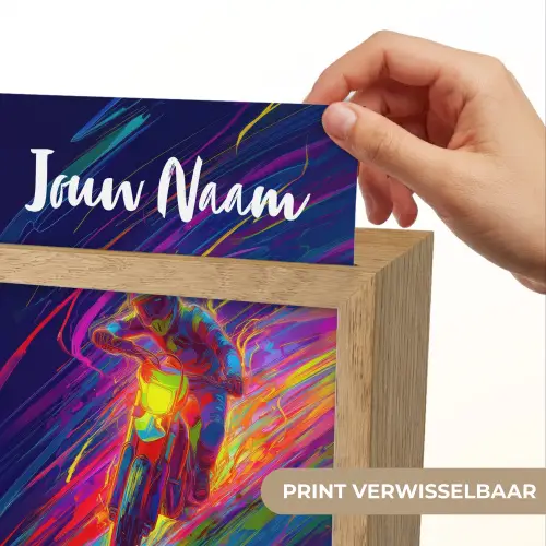 Crossmotor - Neonkleuren - Lijnen - Helm Light Box met kabel (Kinderlampje) klein -USP_websiteprintNL