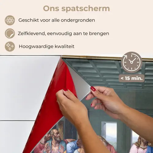 Het laatste avondmaal - Leonardo da Vinci keuken achterwand spatscherm klein -spatscherm_NL