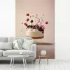 Cheesecake - Eten - Roze - Taart fotobehang vinyl groot -woonkamer