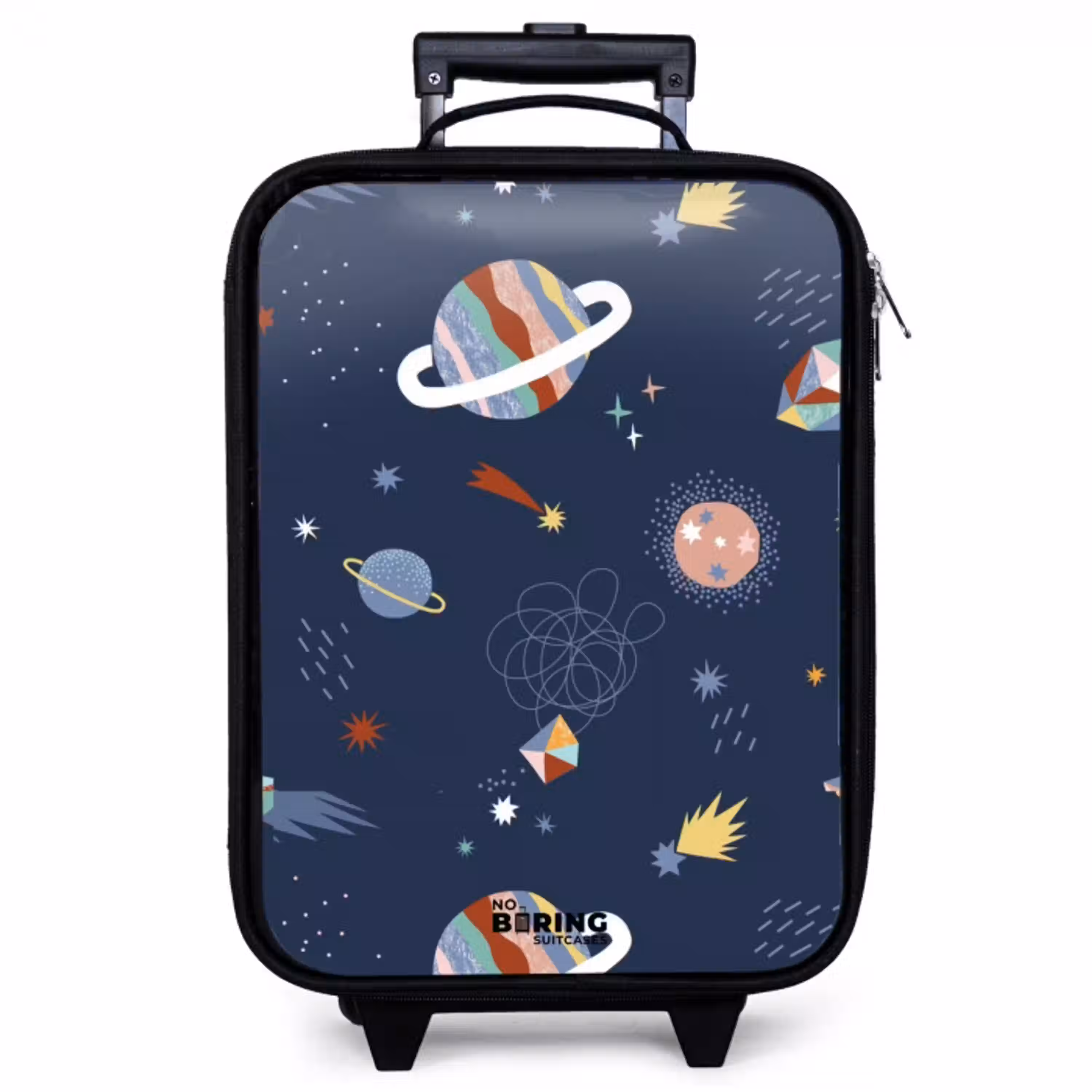 kleurrijke planeten op een donkere achtergrond Kinderkoffer - Zwart klein -zzz_website3d
