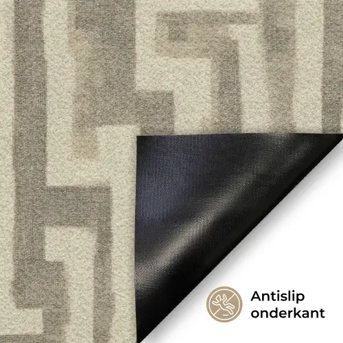 Abstract - Geometrisch - Groen Deurmat klein 898 -antislip_NL
