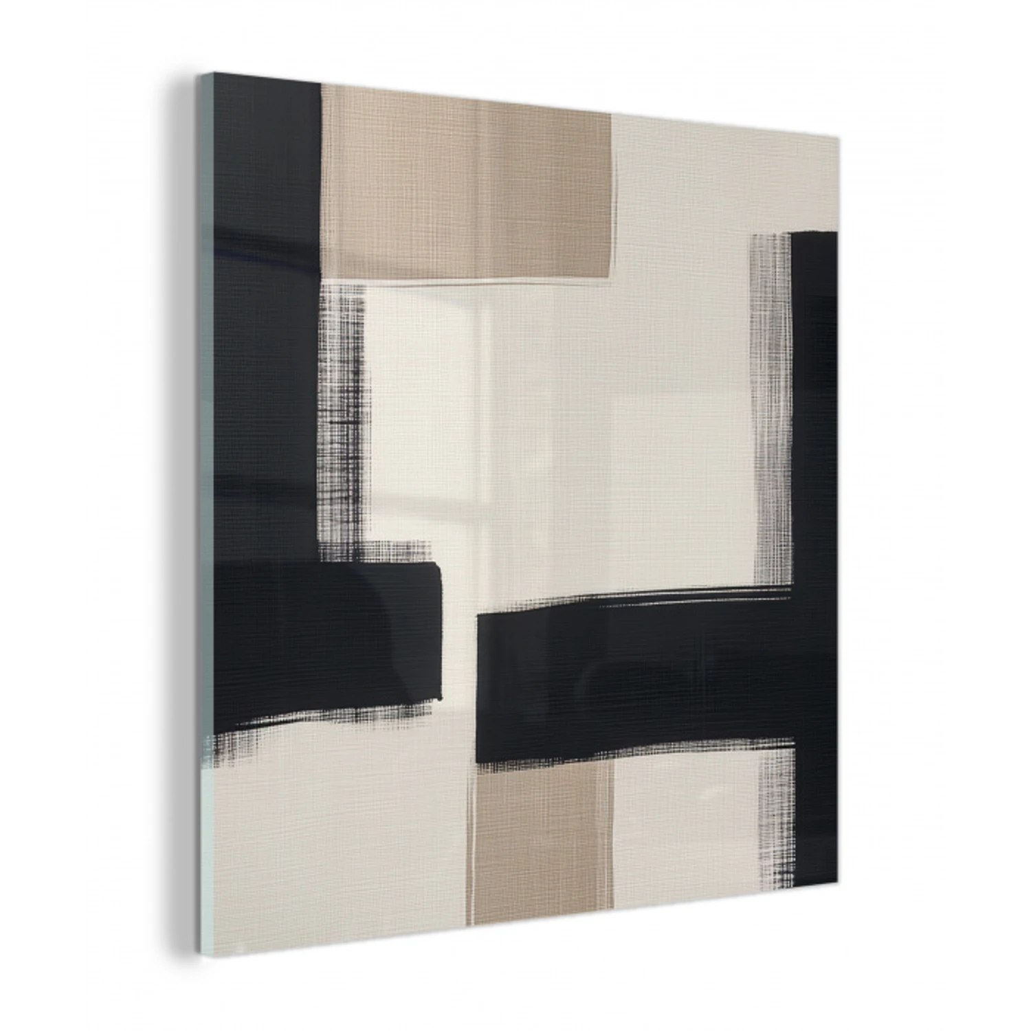 Zwart - Abstract - Japandi plexiglas 5mm klein -z3d