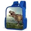 Dino - Gras - Tekening - Kinderen - Jongens Kinderrugzak - Blauw middel -schuin