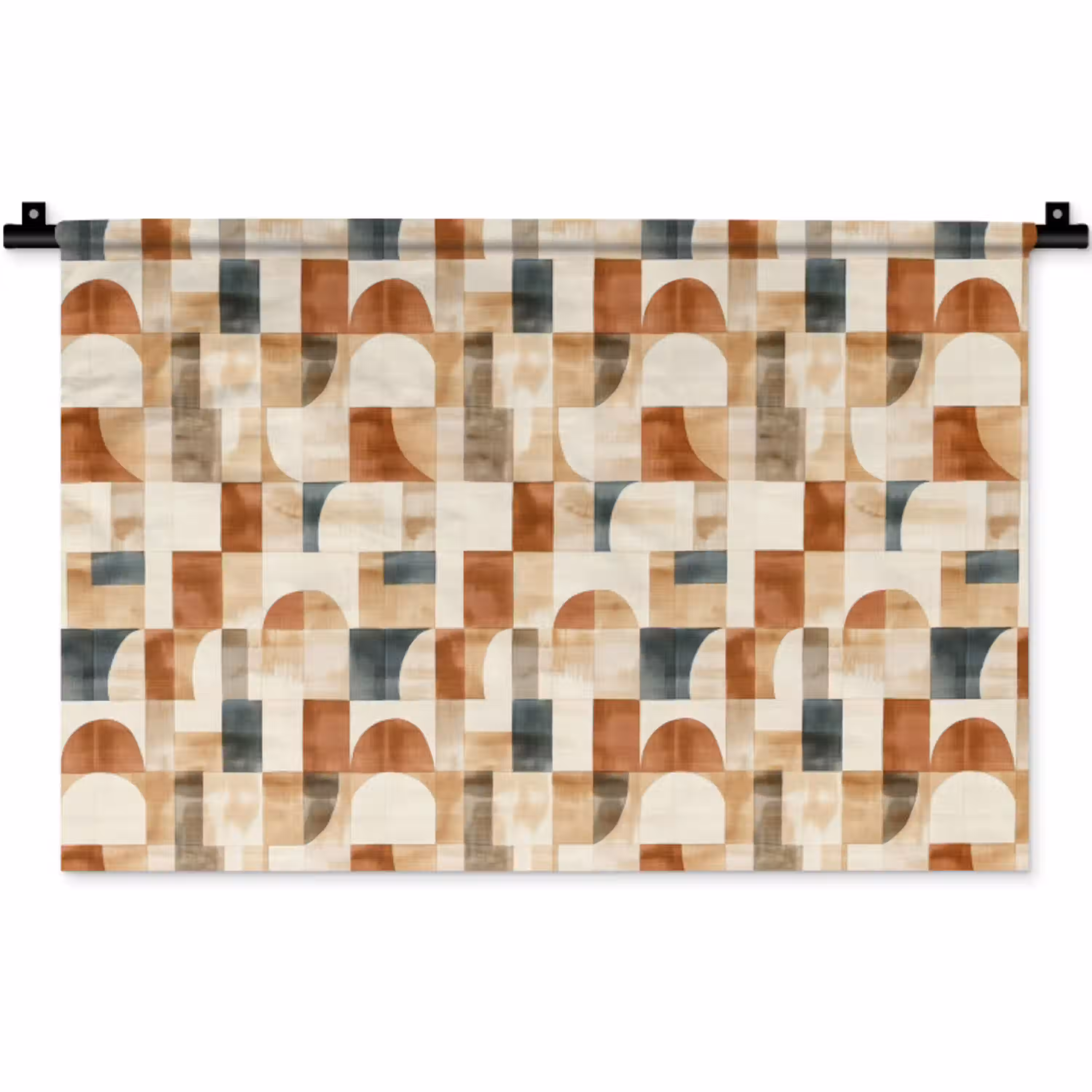 Terracotta - Geometrisch - Aquarel - Textuur Wandkleed katoen klein 269 -zz3d