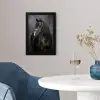 Portret - Paard - Zwart fotolijst zwart zonder passe partout klein -sfeer4