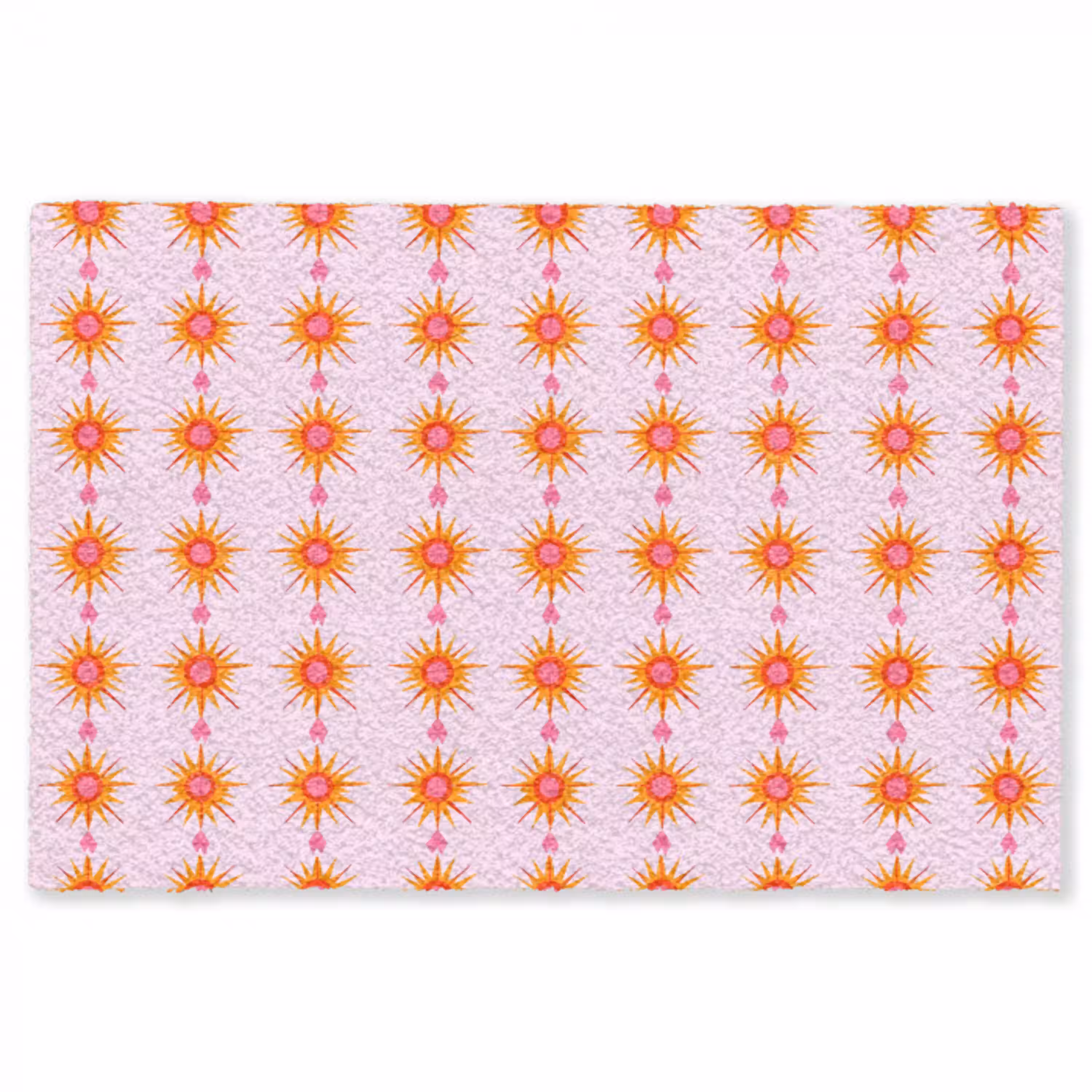 Zon - Motief - Roze Vloerkleed Rechthoek klein 1091 -3d