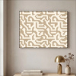 Modern - Abstract - Beige Textielframe zwart klein 947 -sfeer2