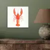 Kreeft - Waterverf - Aquarel - Oranje aluminium wit klein -sfeer2