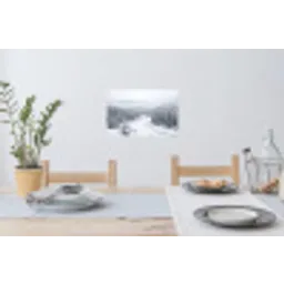 Rivier - Bevroren - Landschap - Winter Muursticker klein -eettafel
