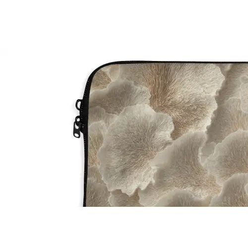 Waaierstructuren - Beige - Vezeltextuur laptophoes neopreen klein 279 -detail