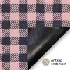 Plaid - Patroon - Roze - Zwart Deurmat klein 898 -antislip_NL