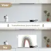 Regenboog - Pastel - Design keuken achterwand spatscherm klein -voor_na_NL